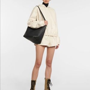 Frankie Shop Agata faux leather hoodie